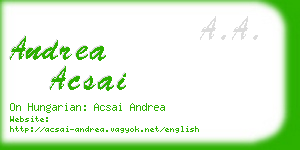 andrea acsai business card